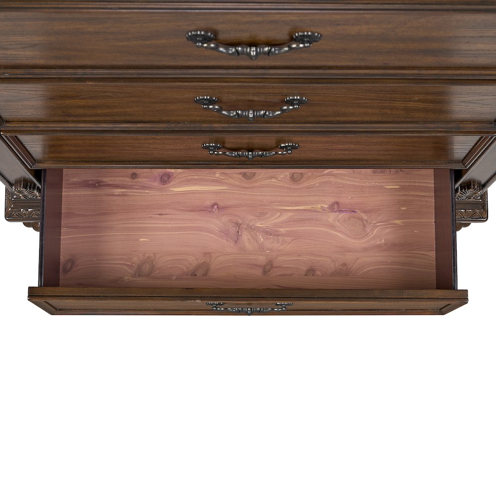 Concerto Queen UPH 3PC Bedroom Set with Black PU in Brown