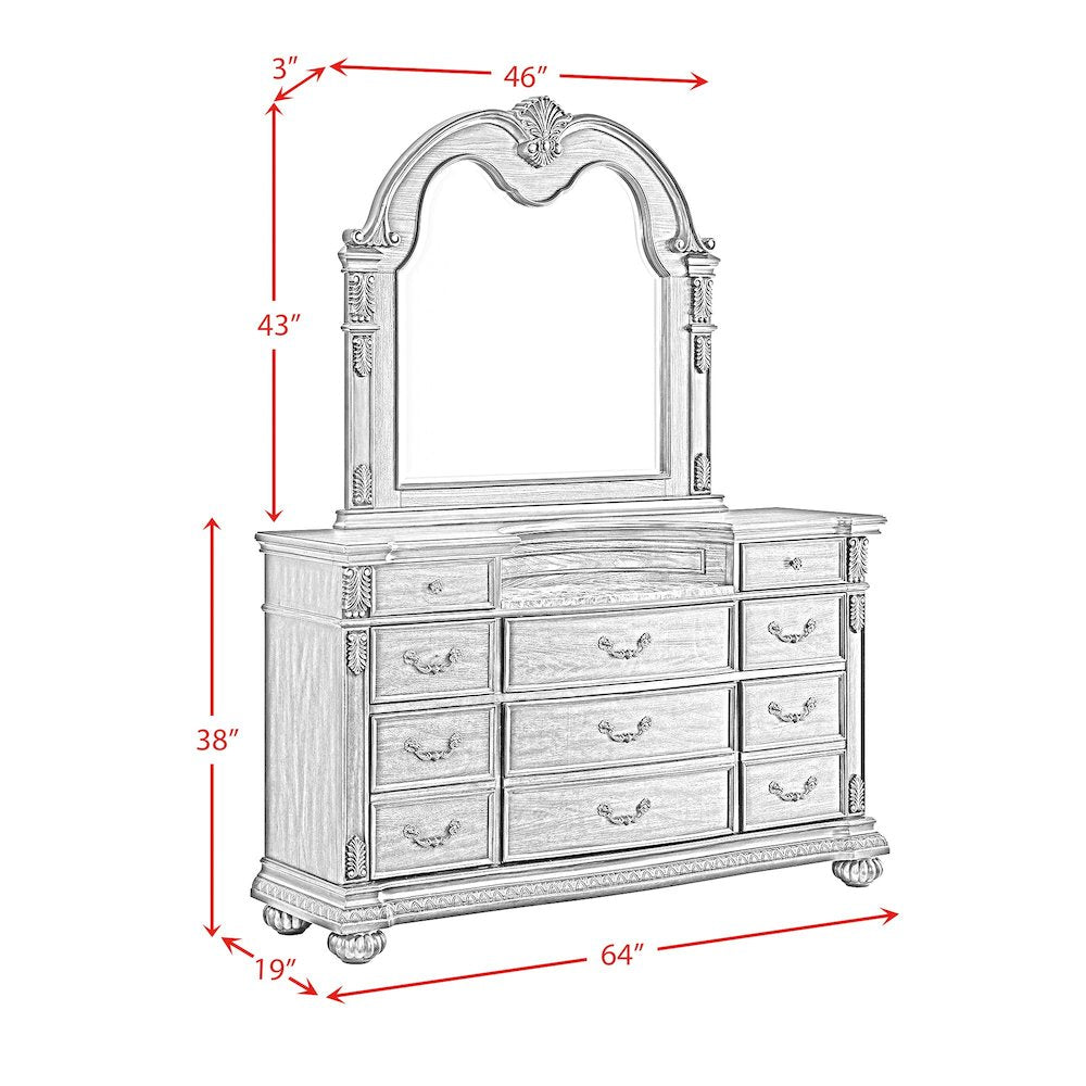 Concerto Queen UPH 5PC Bedroom Set with Black PU in Brown