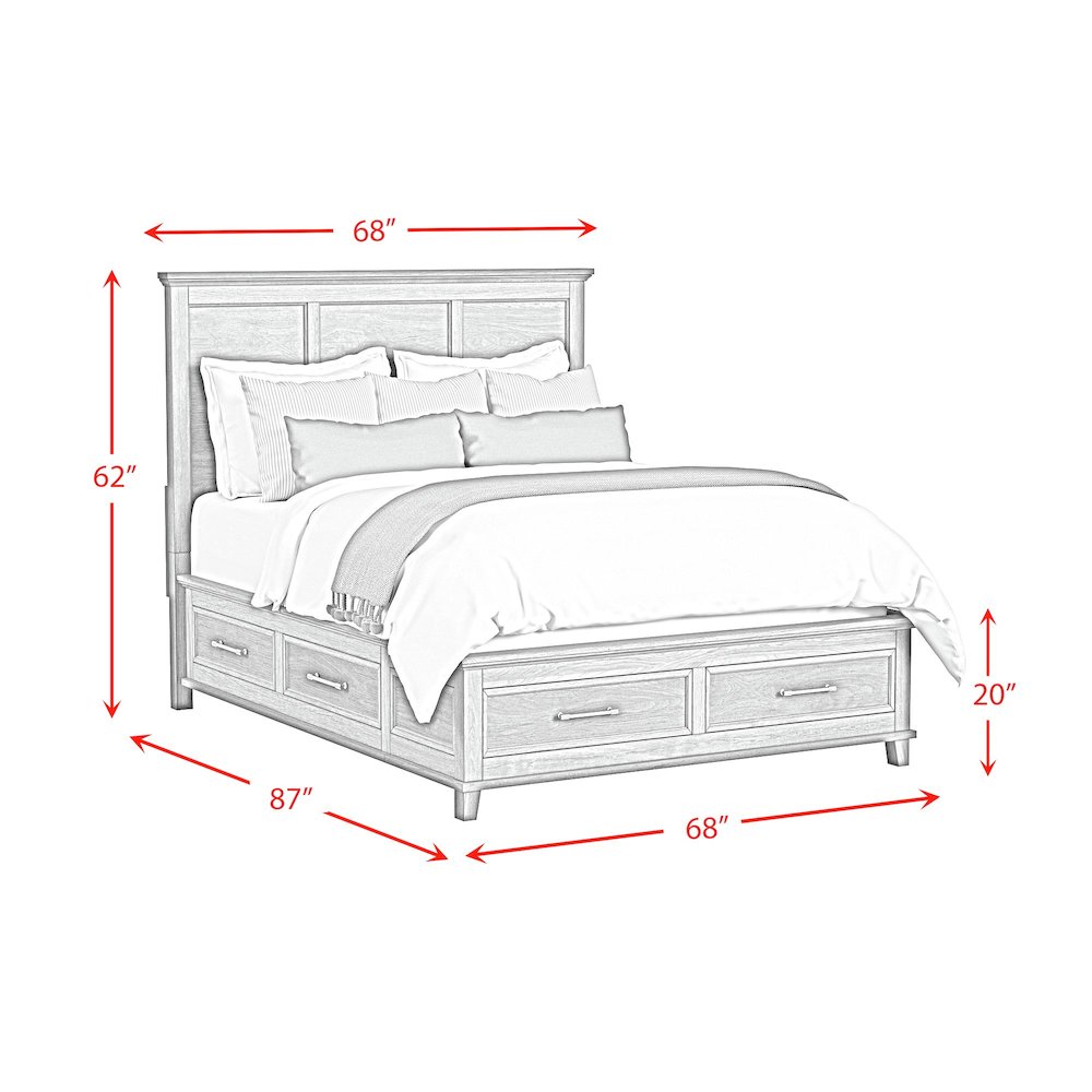 Henrik Queen Storage 5PC Bedroom Set in Grey