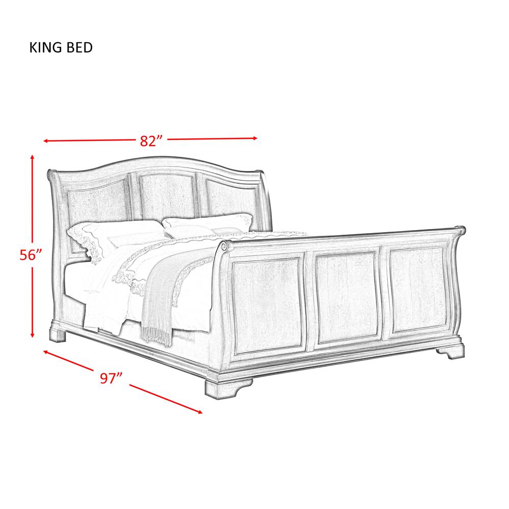 Conley Cherry King Sleigh 5PC Bedroom Set