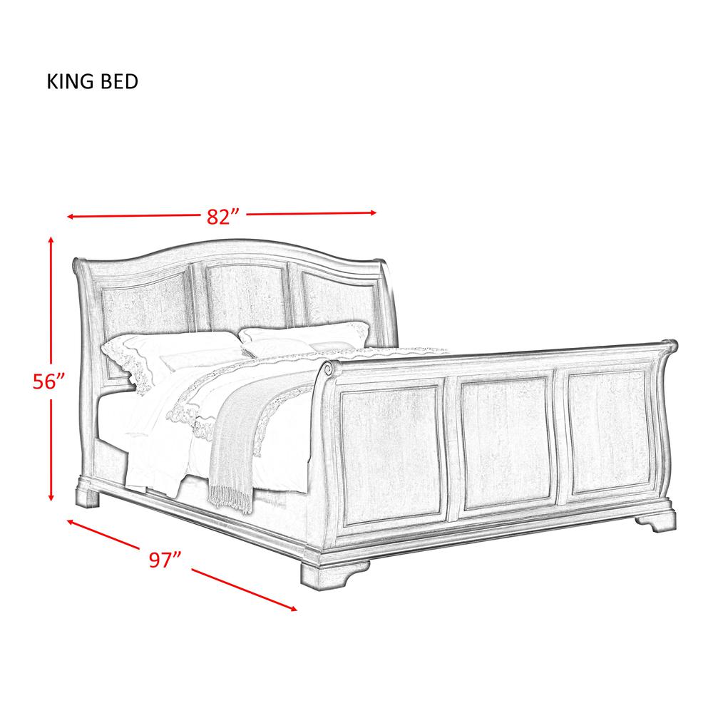 Conley Cherry King Sleigh 6PC Bedroom Set