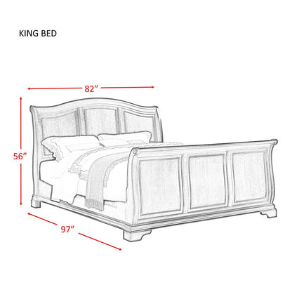Conley Cherry King Sleigh 6PC Bedroom Set