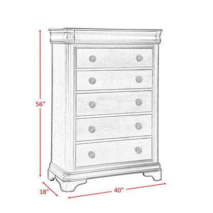 Conley Cherry Queen Panel 5PC Bedroom Set