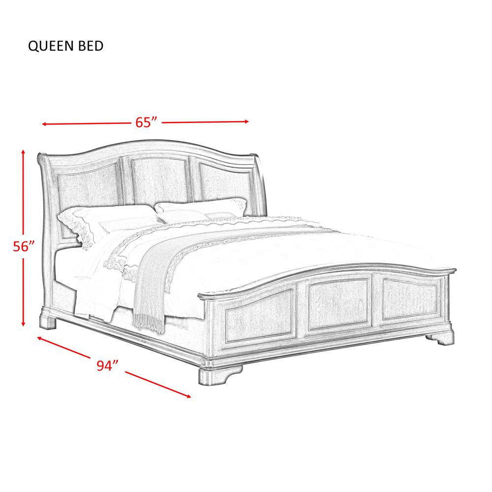 Conley Cherry Queen Panel 5PC Bedroom Set