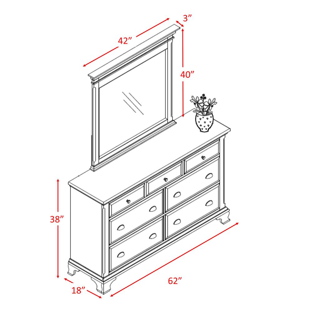 Brinley Cherry Dresser & Mirror Set