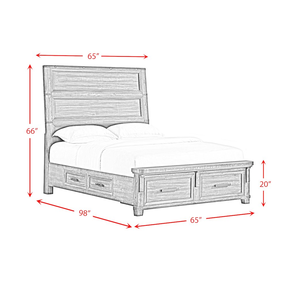 Canyon Ridge  Queen Storage Bed in Charcoal