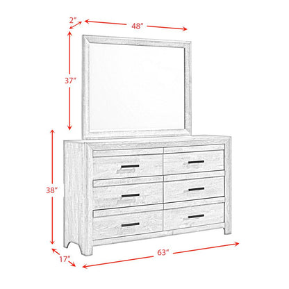 Keely King Panel 5PC Bedroom Set in White