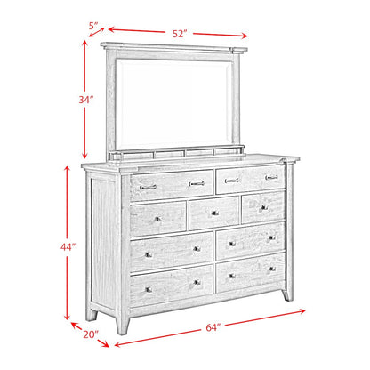 Joseph Dresser & Mirror Set in Chestnut