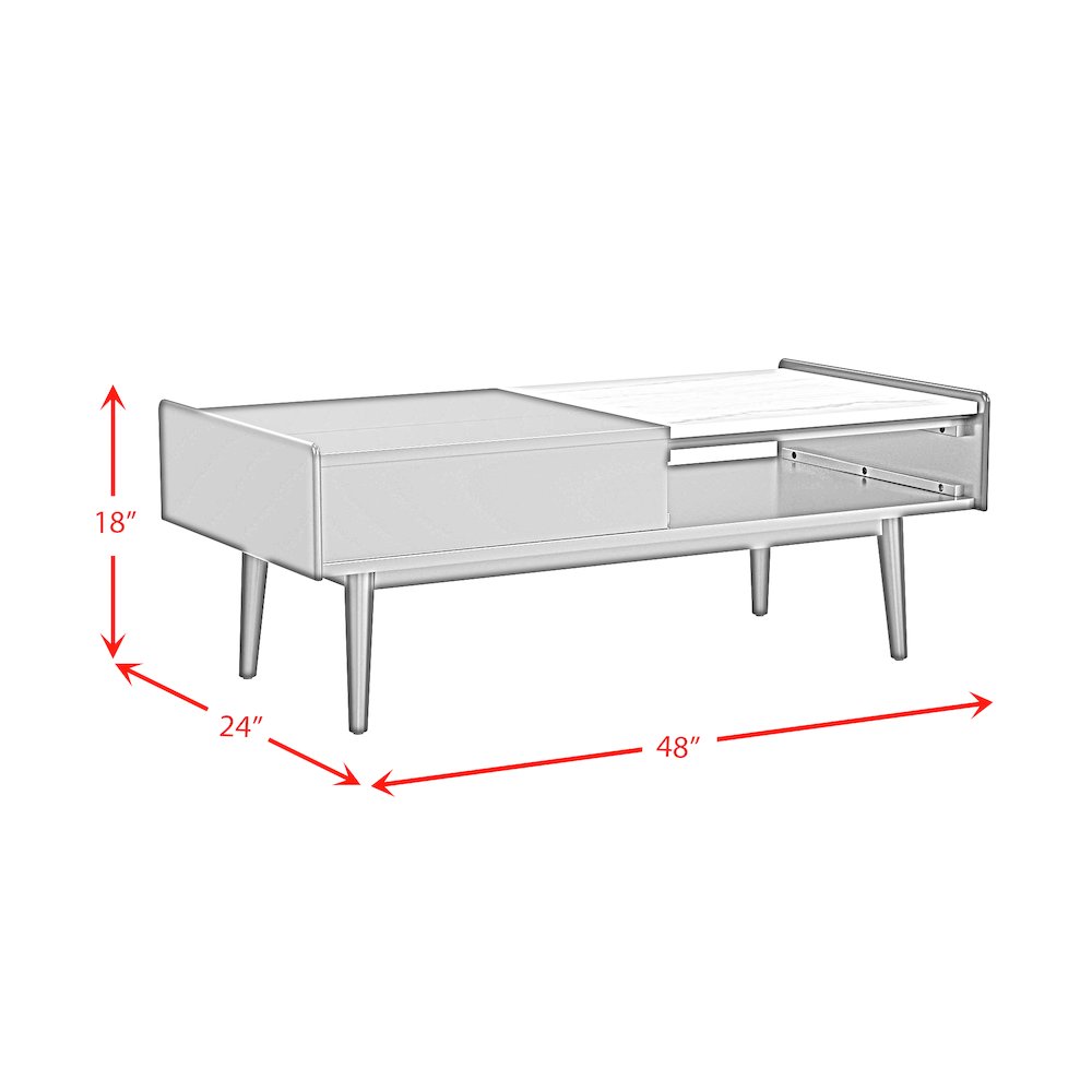Indina 3PC Occasional Table in Black-Coffee Table & Two End Tables