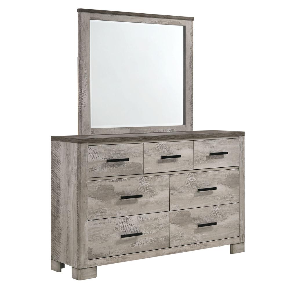 Adam Twin Panel 4PC Bedroom Set in Gray