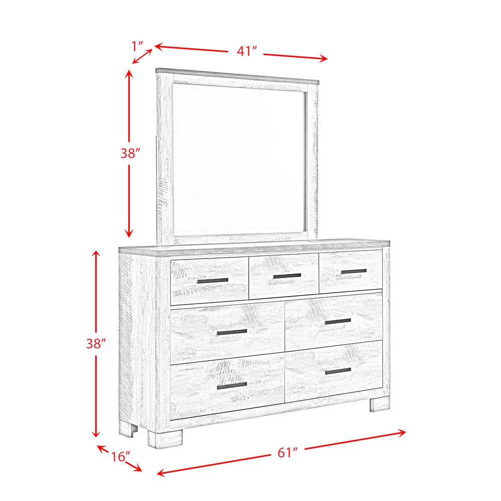 Adam Twin Panel 4PC Bedroom Set in Gray