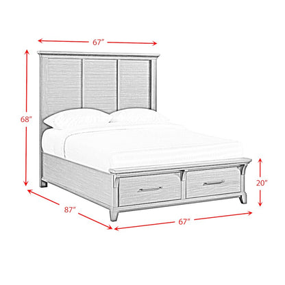 Johnshaven  Queen Storage 5PC Bedroom Set in Espresso & Brown