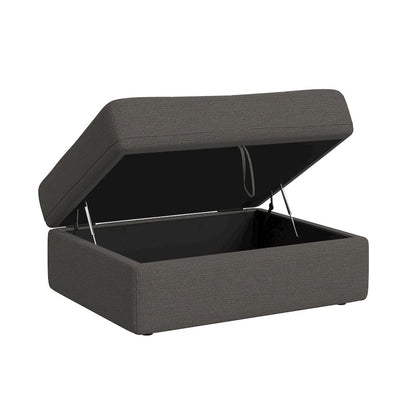 Options One Storage Ottoman in Palmer Plus Ash