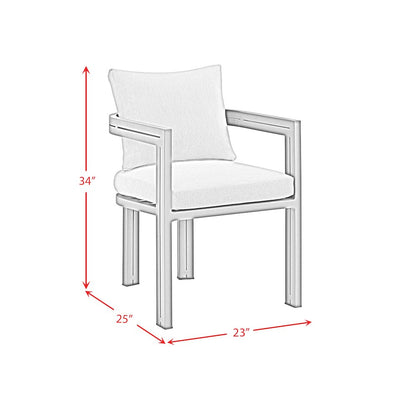Playa 5PC Standard Height Dining Set in Dark Grey-Table and Four Chairs
