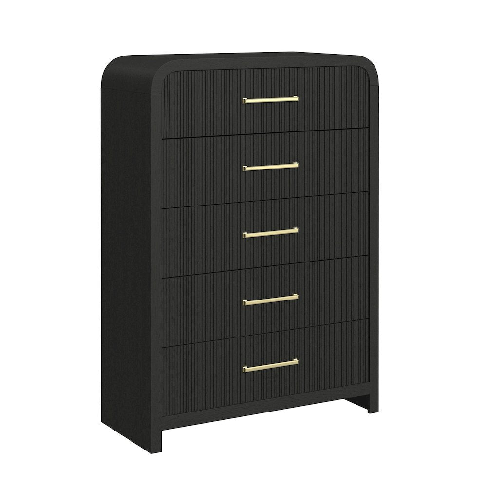 Ridgemont Queen Storage 3PC Bedroom Set in Black with Grain