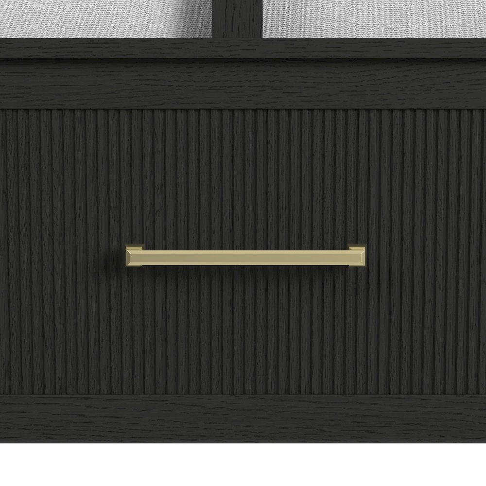 Ridgemont King Storage Bed in Black with Grain
