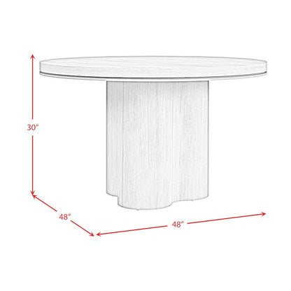 Camelot 5PC Standard Height Dining Set in Natural-Round Table and Four Chairs