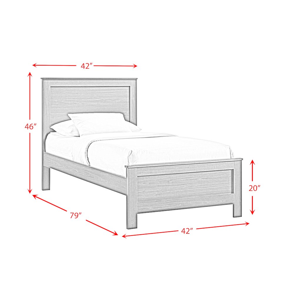Santino Twin Panel Bed in Espresso