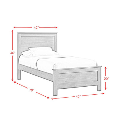 Santino Twin Panel Bed in Espresso