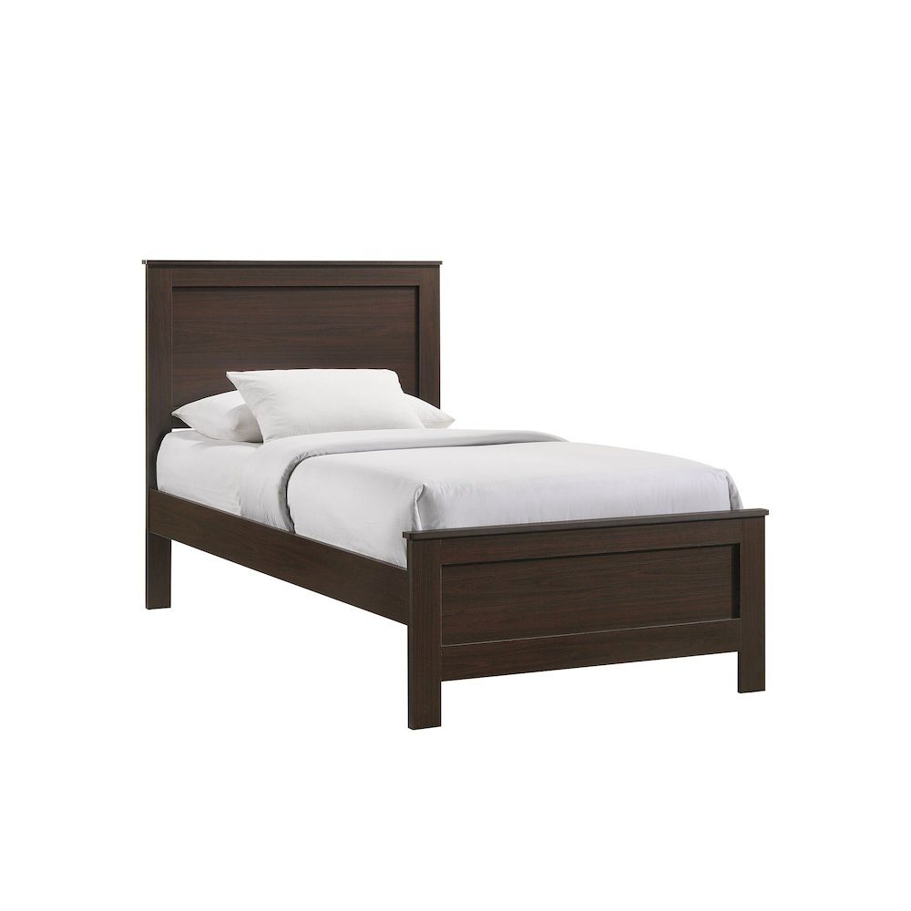 Santino Twin Panel Bed in Espresso