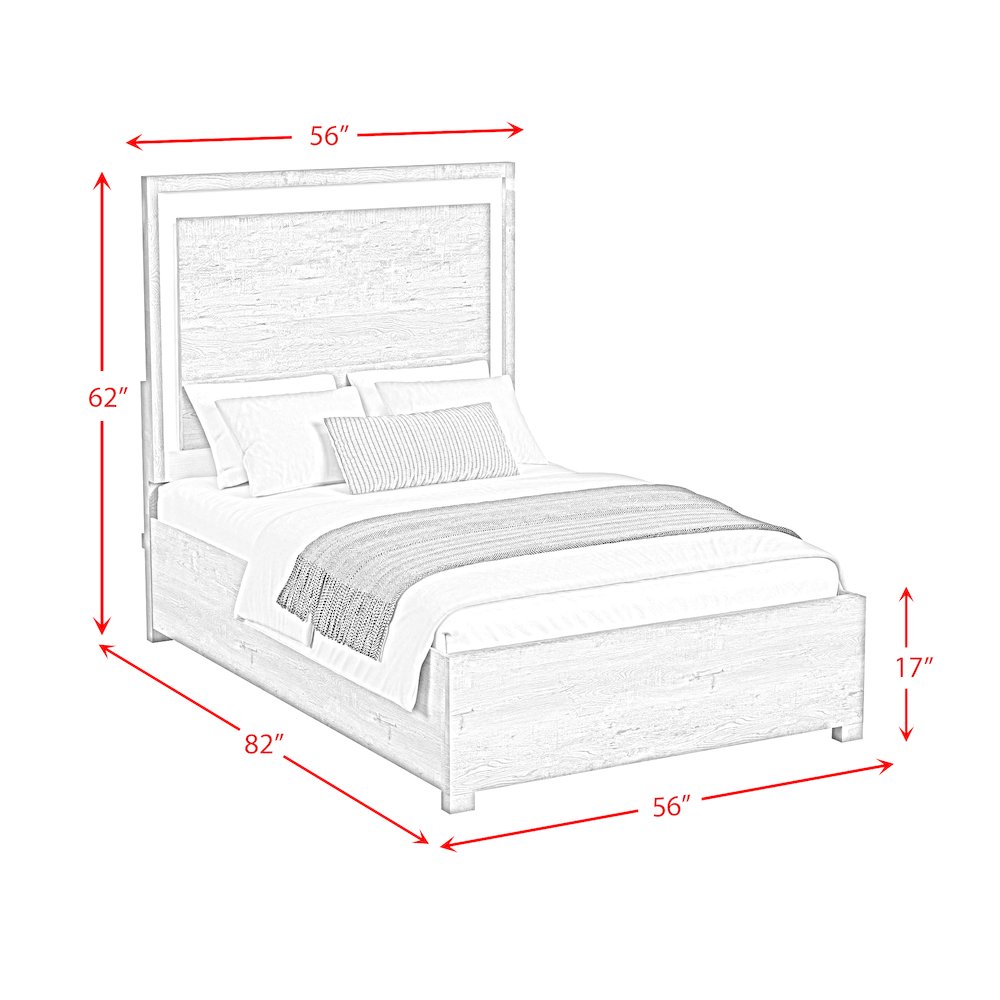 San Matteo Full Bed with LED in Dual Tone