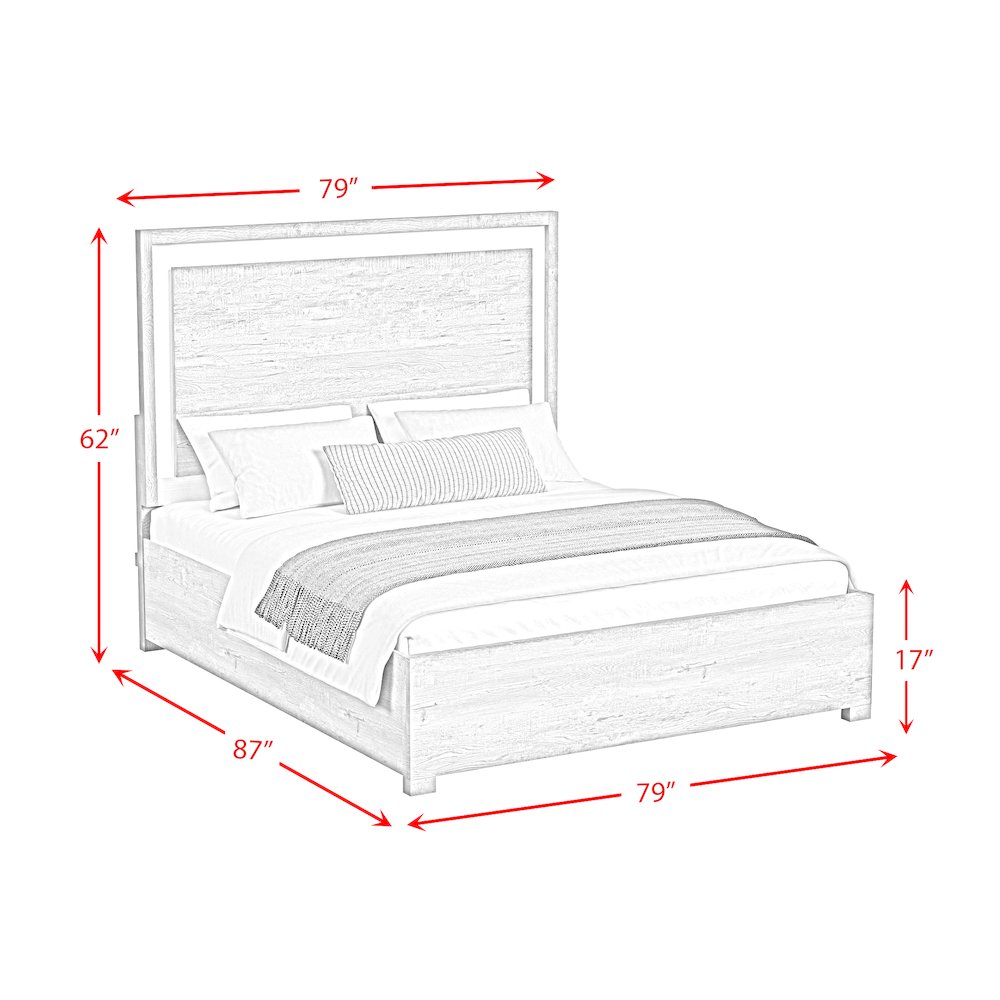 San Matteo King Bed with LED in Dual Tone