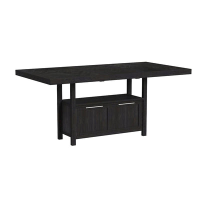 Transcend 5PC Counter Height Dining Set in Charcoal-Table and Four Chairs