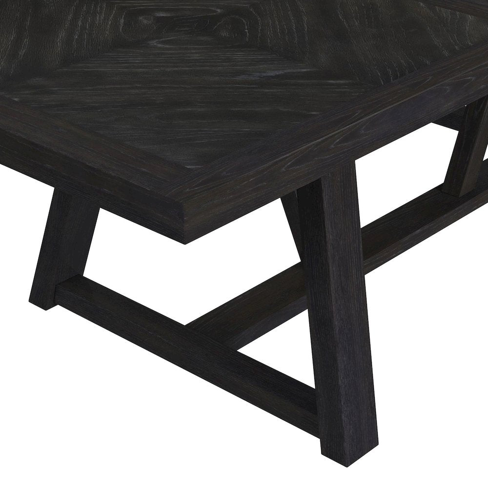 Pinnacle 5PC Standard Height Dining Set in Charcoal-Table and Four Chairs