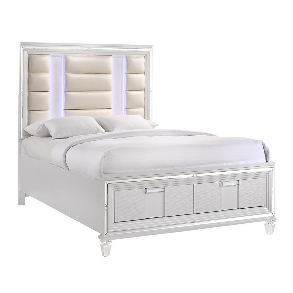 Charlotte Queen Storage 4PC Bedroom Set in White