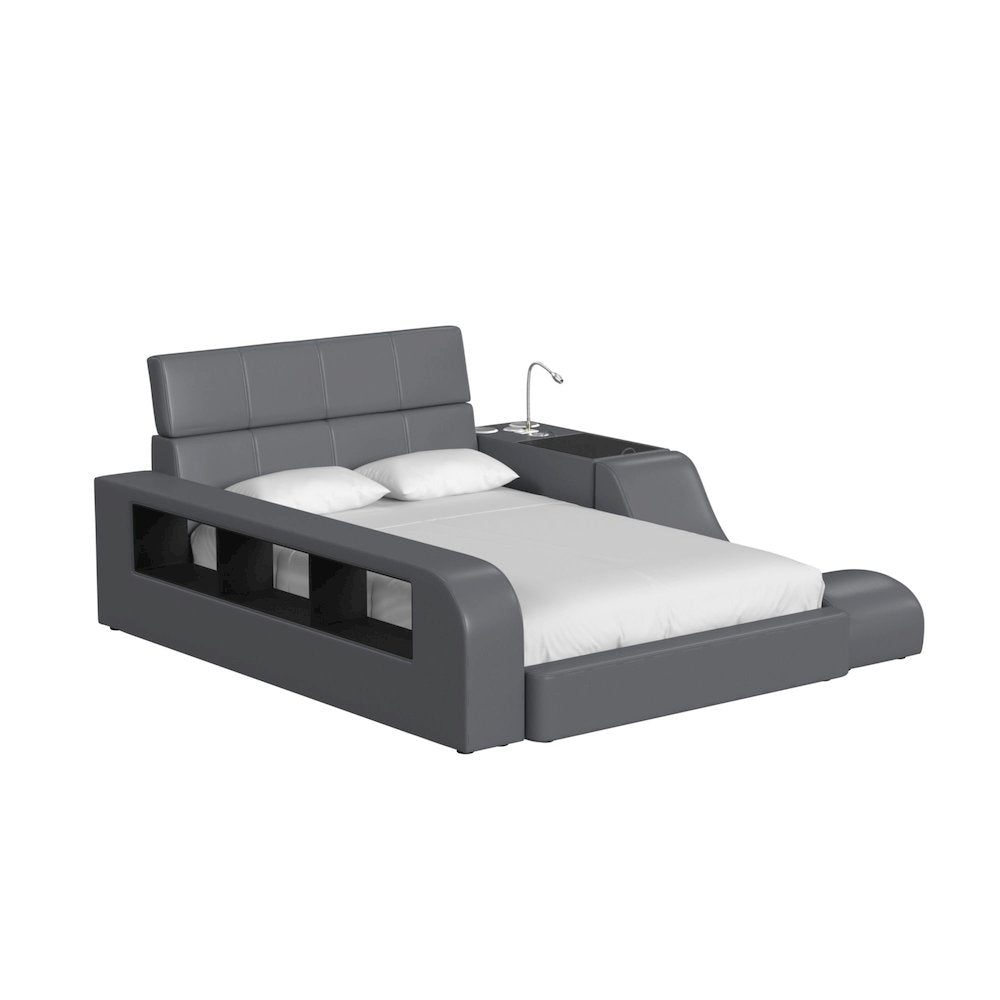 Booker Lounge Chair in Grey PU