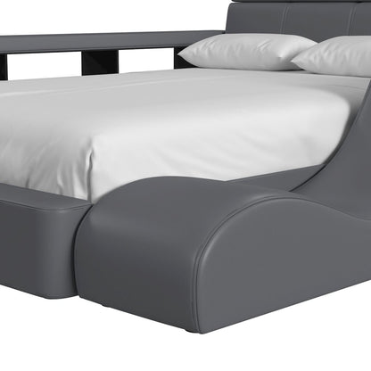 Booker Lounge Chair in Grey PU