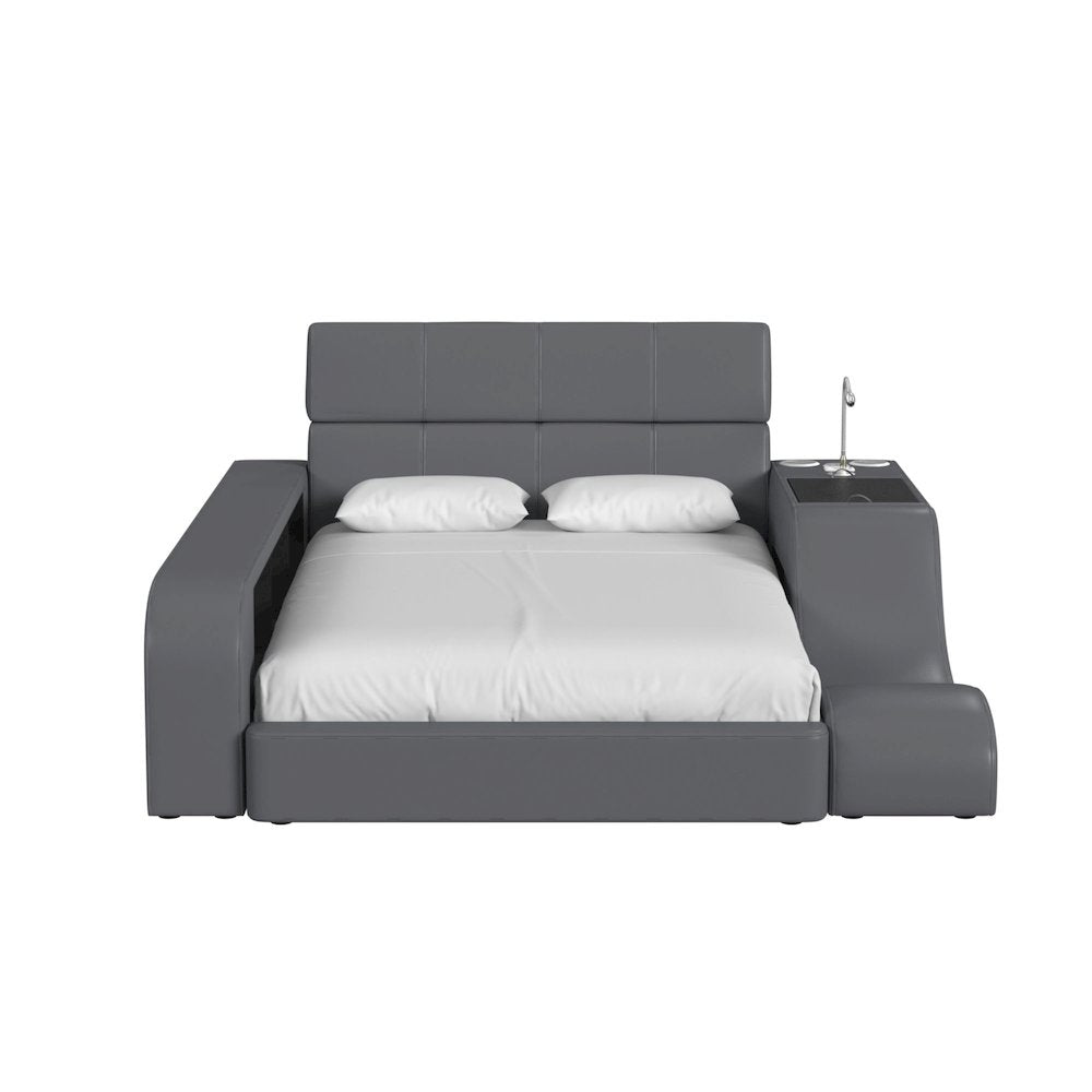 Booker Lounge Chair in Grey PU