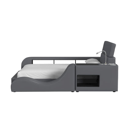 Booker Lounge Chair in Grey PU