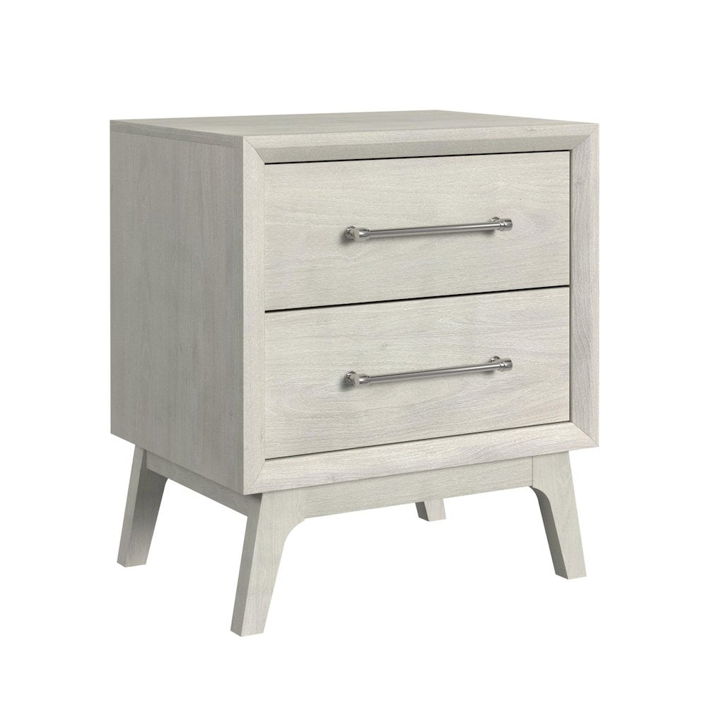 Clare Queen UPH 5PC Bedroom Set with Grey Fabric in Almond
