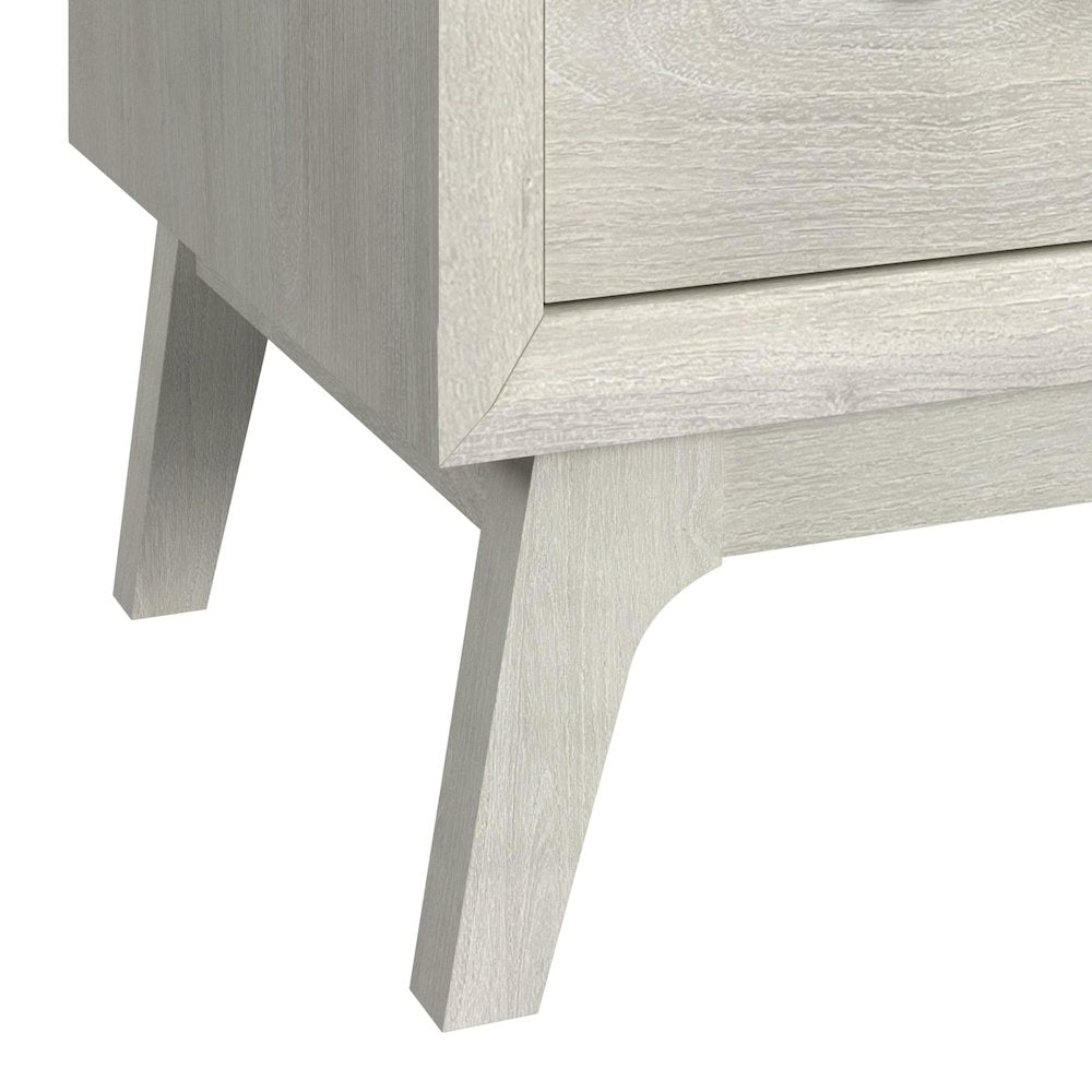 Clare Queen UPH 5PC Bedroom Set with Grey Fabric in Almond