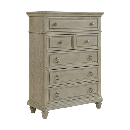 Emiko King Panel 5PC Bedroom Set in Light Grey