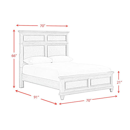 Emiko Queen Panel 3PC Bedroom Set in Light Grey