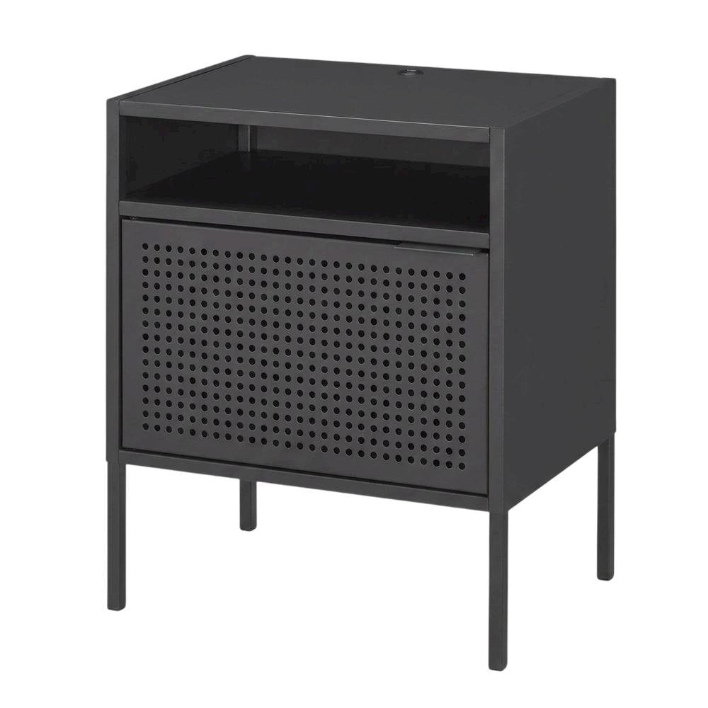 Modern Nightstand with USB Charging Port, Bedside End Table for Bedroom,Gray