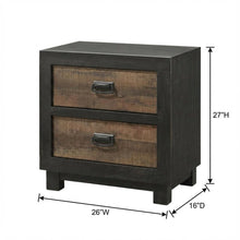 Walnut Nightstand with Dovetail Drawers and Metal Glides for Bedroom