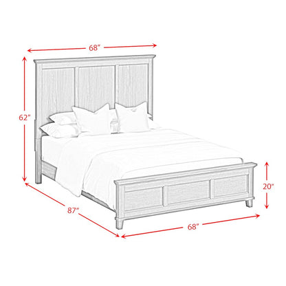 Canterbury Queen Panel 3PC Bedroom Set in Grey