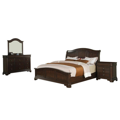 Conley Cherry King Panel 4PC Bedroom Set