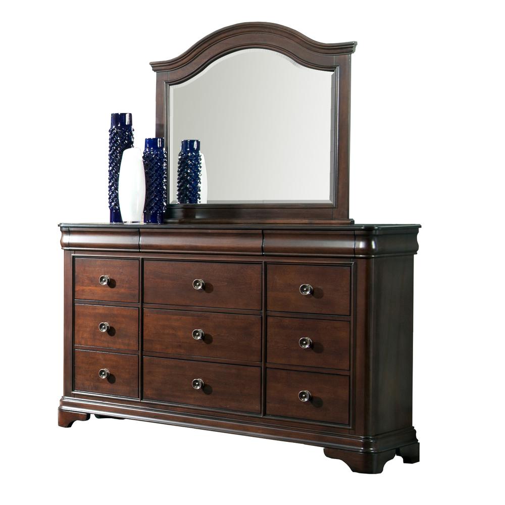 Conley Cherry King Panel 4PC Bedroom Set