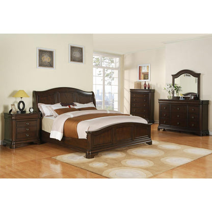 Conley Cherry King Panel 4PC Bedroom Set