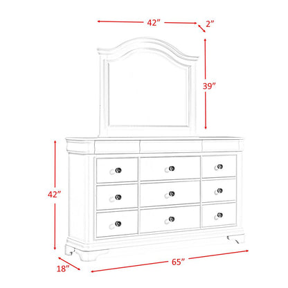 Conley Cherry King Panel 4PC Bedroom Set