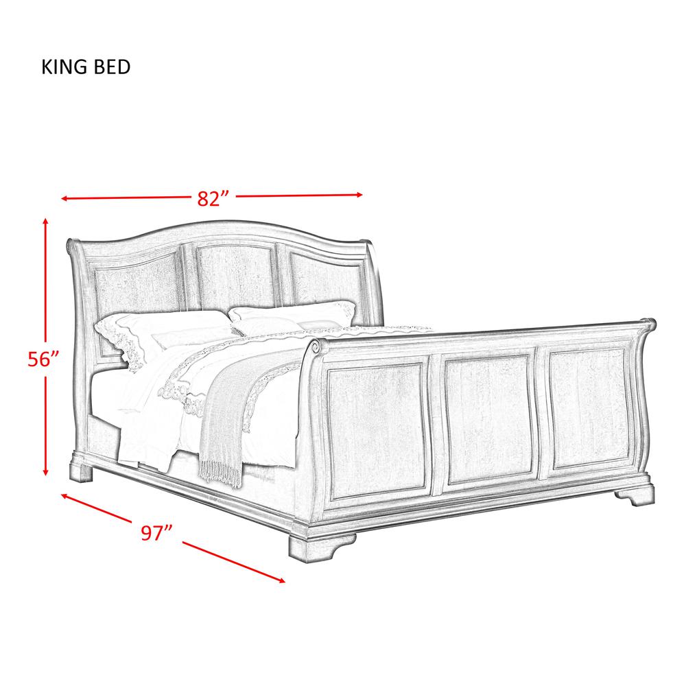 Conley Cherry King Sleigh 5PC Bedroom Set