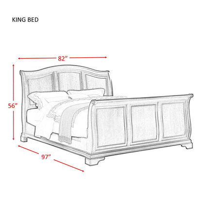 Conley Cherry King Sleigh 5PC Bedroom Set