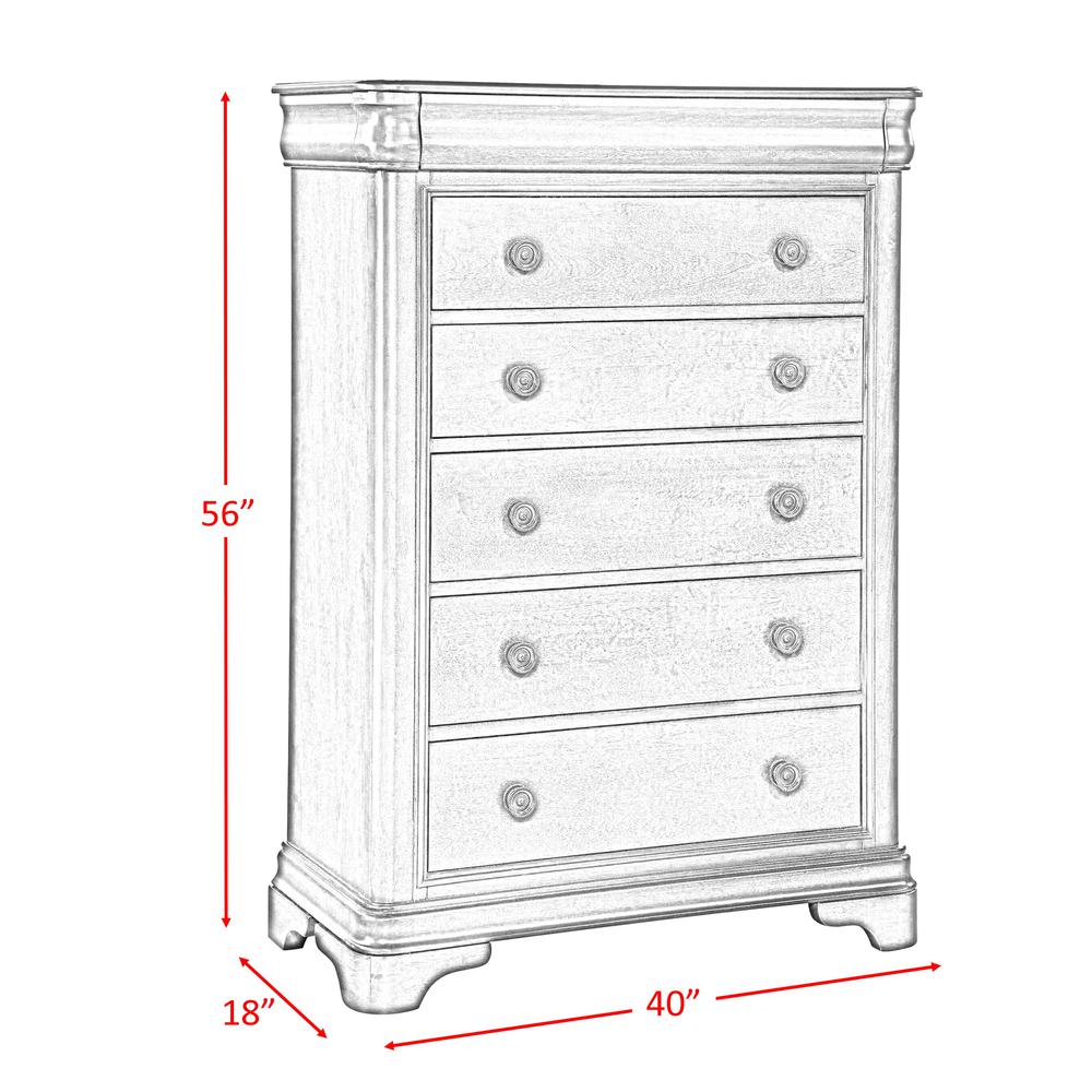 Conley Cherry Queen Panel 5PC Bedroom Set