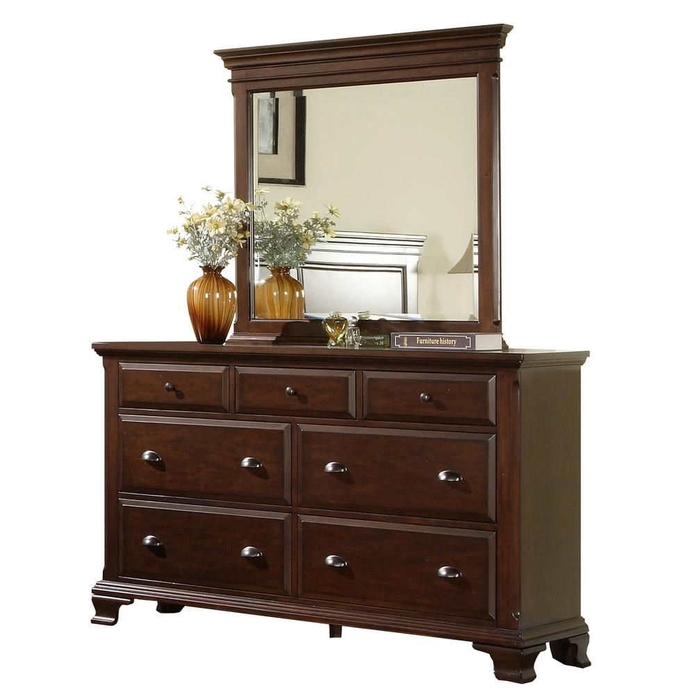 Brinley Cherry Dresser & Mirror Set