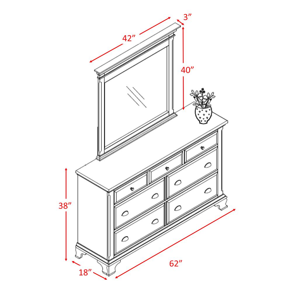 Brinley Cherry Dresser & Mirror Set