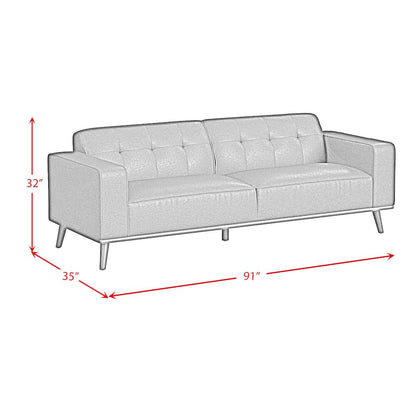 Destiny 2PC Living Room Set in Pebble Brown-Sofa & Loveseat